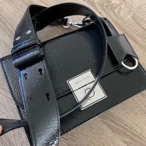 Charles & Keith PCU Push Lock Satchel (Black)